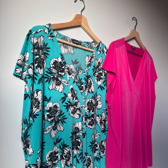 Lane Bryant set of two blouses same style different print - Picture 2 of 7